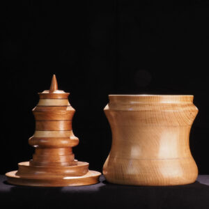Buddhi, biscottiera in legno artigianale